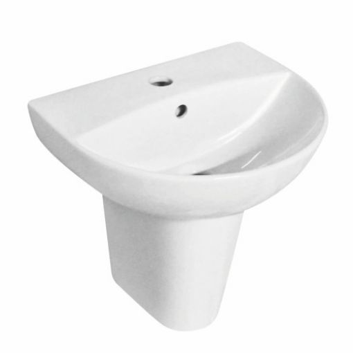 Picture of White Osterley 450mm Standard Basin 1 Tap Hole