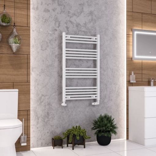 Picture of Gloss White Wendover Straight Multirail 1000 x 600mm Towel Rail