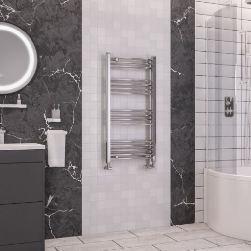 Picture of Chrome Wendover Curved Multirail 1000 x 500mm Towel Rail