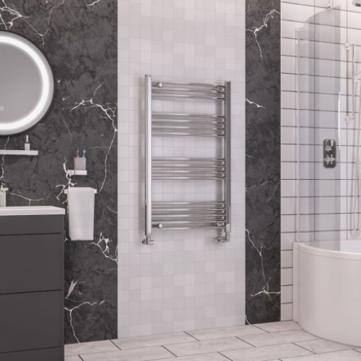 Picture of Chrome Wendover Curved Multirail 1000 x 600mm Towel Rail