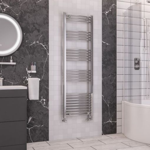 Picture of Chrome Wendover Curved Multirail 1600 x 500mm Towel Rail