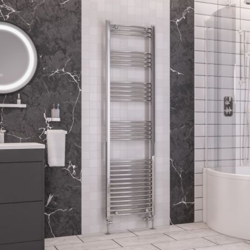 Picture of Chrome Wendover Curved Multirail 1800 x 500mm Towel Rail