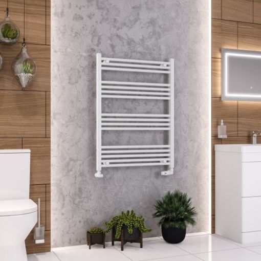 Picture of Gloss White Wendover Straight Multirail 1000 x 750mm Towel Rail