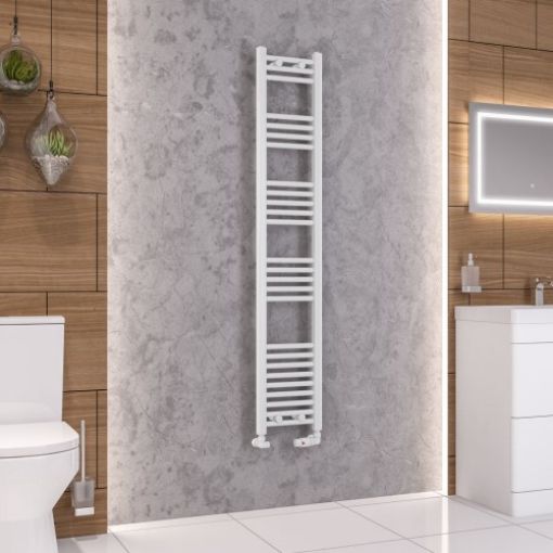 Picture of Gloss White Wendover Straight Multirail 1600 x 300mm Towel Rail