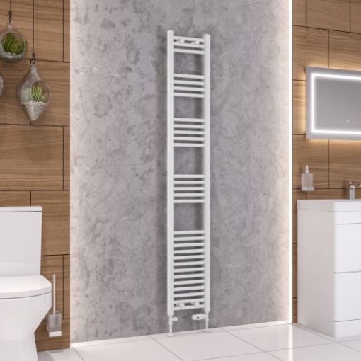 Picture of Gloss White Wendover Straight Multirail 1800 x 300mm Towel Rail