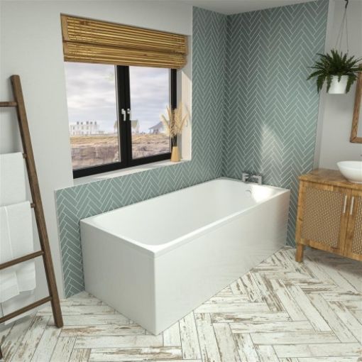 Picture of White Malin Single Ended Bath 1500 x 700 x 440mm Beauforte