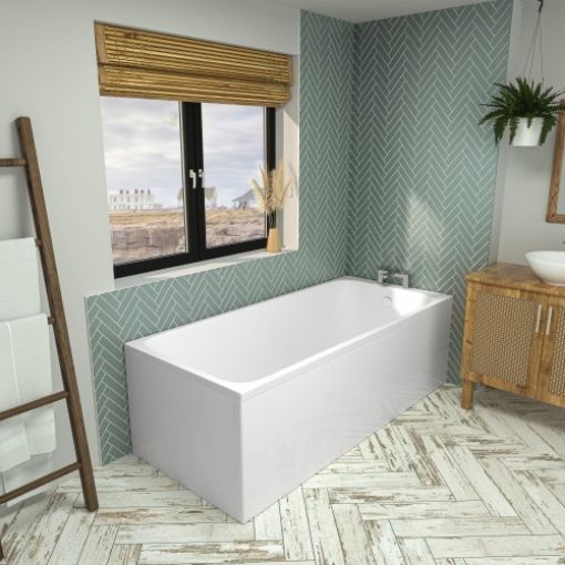 Picture of White Beaufort 1650 x 560mm Front Bath Panel