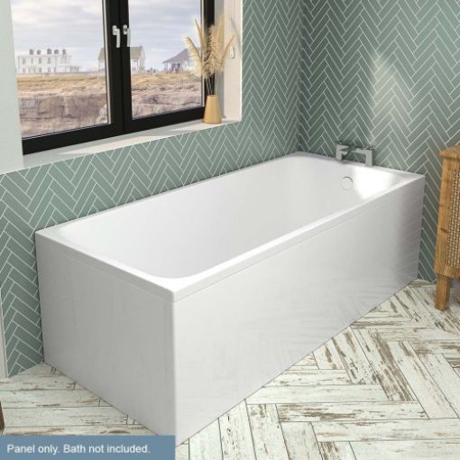 Picture of White Beaufort 1600 x 560mm Front Bath Panel