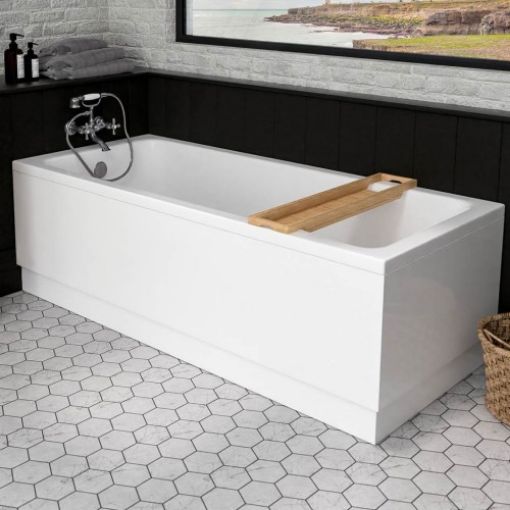 Picture of White Beauforte 1700mm Straight Adjustable Front Bath Panel