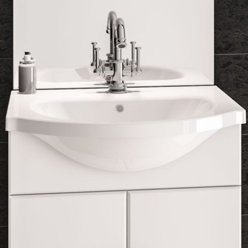 Picture of White Madrid 60 x 30cm 1 Tap Hole Basin