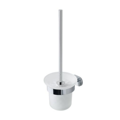 Picture of Chrome Salerno Glass Brush Holder