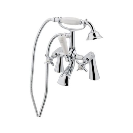 Picture of Chrome Haymarket Luxury Deck Mounted Bath Shower Mixer Including Kit