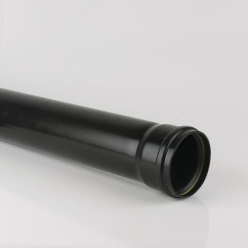 Picture of 110mm Pipe EN1329 3m Single Socket Black