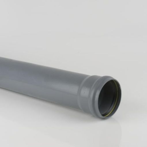Picture of 110mm Pipe EN1329 3m Single Socket Grey