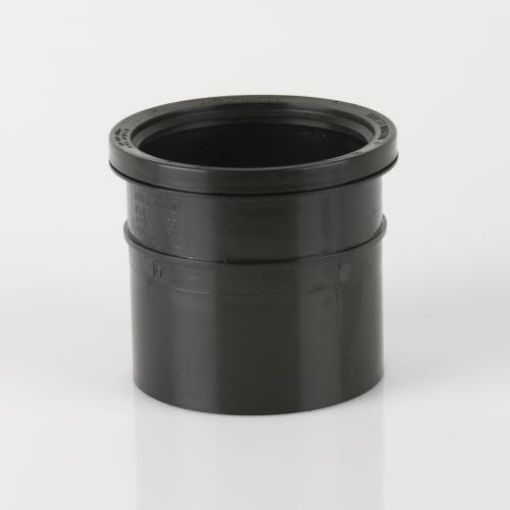 Picture of Soil 110mm Single Socket Pipe Connector Black