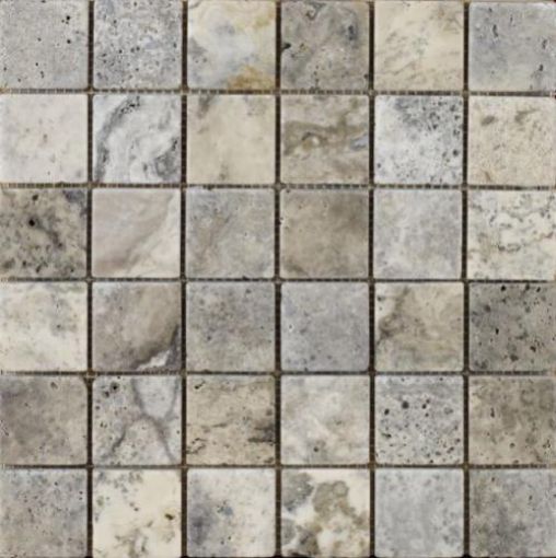 Picture of Anatolian Grey Travertine Mosaic Tumbled 305 x 305 x 10mm 0.93sqm Per Box