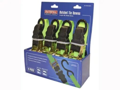 Picture of Faithfull Ratchet Tie Down Straps 5mtr x 25mm