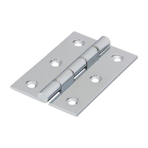 Picture of Double Stainless Steel Washered Hinge Polished Chrome 76 x 50mm