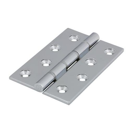 Picture of Double Stainless Steel Washered Hinge Polished Chrome 100 x 67mm
