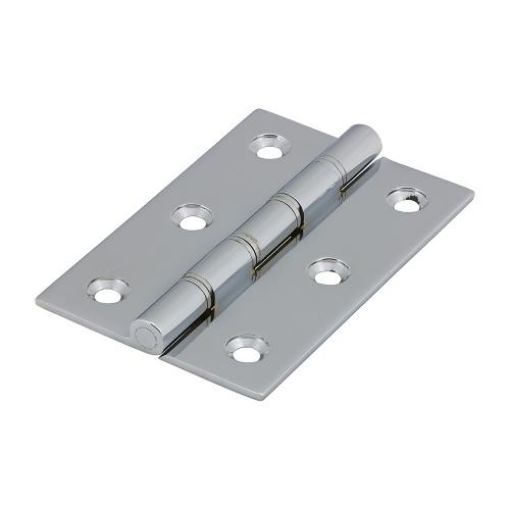 Picture of Double Steel Washered Hinge Polished Chrome 76 x 50mm