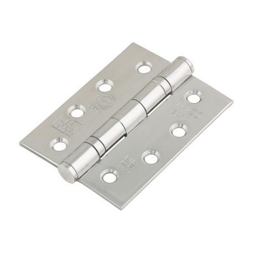 Picture of Ball Bearing Fire Door Hinge G13 Polished Stainless Steel 101 x 76mm Pack of 2