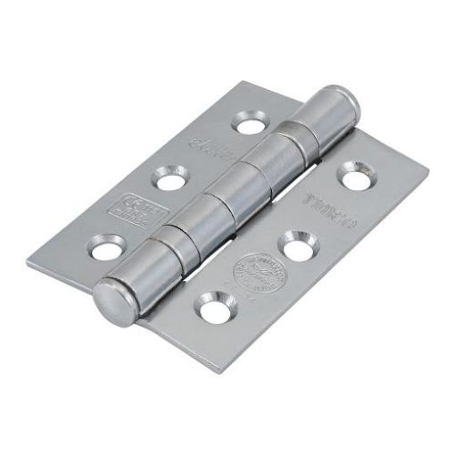Picture of Ball Bearing Fire Door Hinge G7 Polished Chrome 76 x 50mm