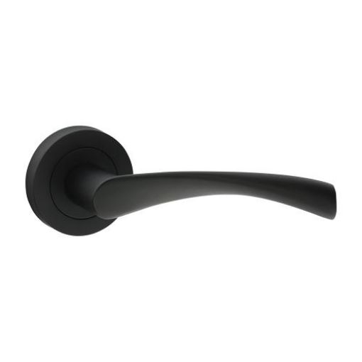 Picture of Edleston Lever On Rose Matt Black