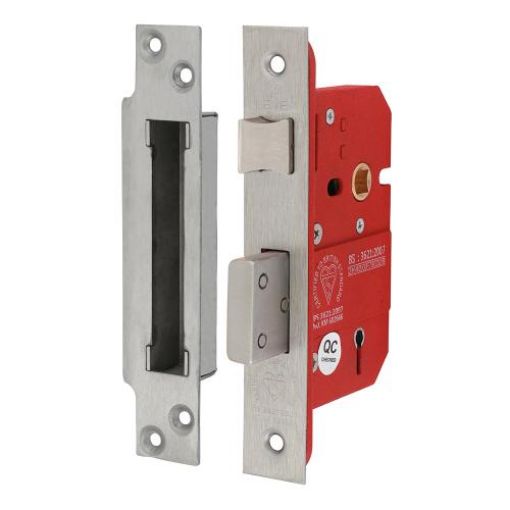 Picture of 5 Lever Sash Lock 66mm Inc Fixings Satin Stainless Steel