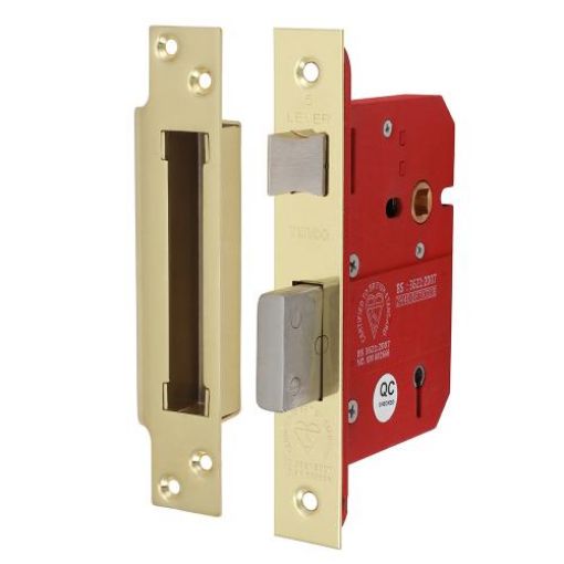 Picture of 5 Lever Sash Lock 78mm Inc Fixings Satin Electroplated Brass