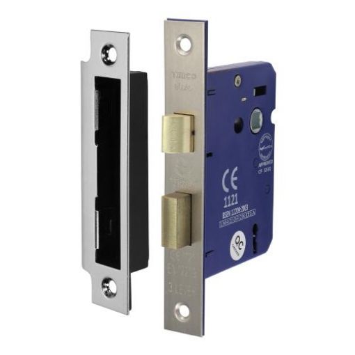 Picture of 3 Lever Sash Lock 78mm Inc Fixings Satin Nickel