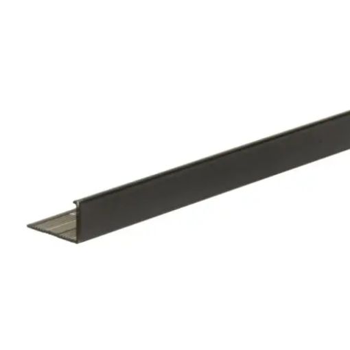 Picture of Tile Trim L Shape 2.44Mtr x 10mm Smooth Black Aluminium