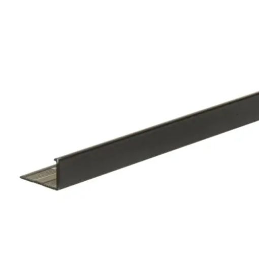 Picture of Tile Trim L Shape 2.44Mtr x 8mm Smooth Black Aluminium