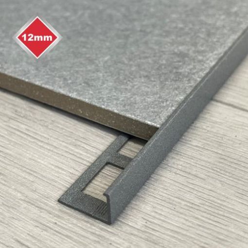 Picture of Tile Trim Lagom Stone Pearl L Shape 2.44Mtr x 12mm Aluminium