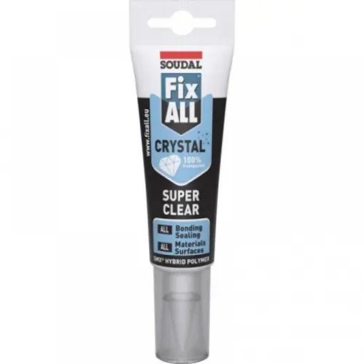 Picture of Soudal Crystal Clear 125ml Tube Fixall Crystal Crystal Clear SMX Sealant-Adhesive