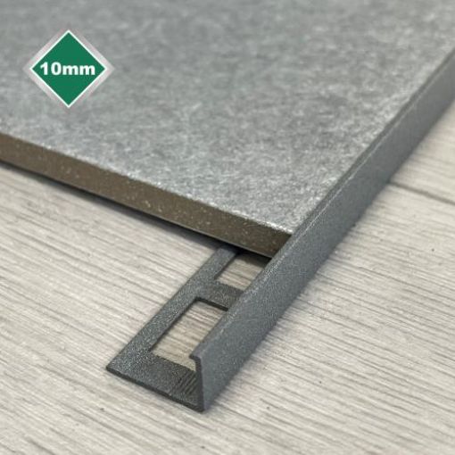 Picture of Tile Trim Lagom Stone Grey Shape 2.44Mtr x 10mm Aluminium