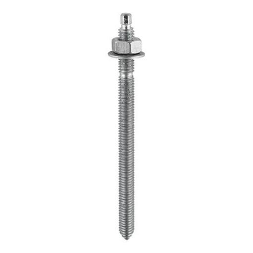 Picture of M8 x 110mm Chemical Anchor Threaded Stuss, Nuts & Washers Hot Dip Galvanized 10pcs