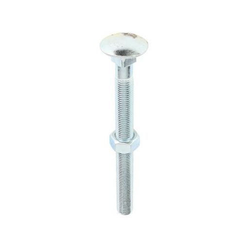 Picture of M16 x 180mm Carriage Bolt & Hex Nut BZP Box 5pcs