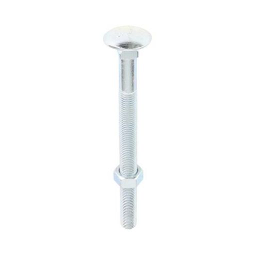 Picture of M16 x 200mm Carriage Bolt & Hex Nut BZP Box 5pcs