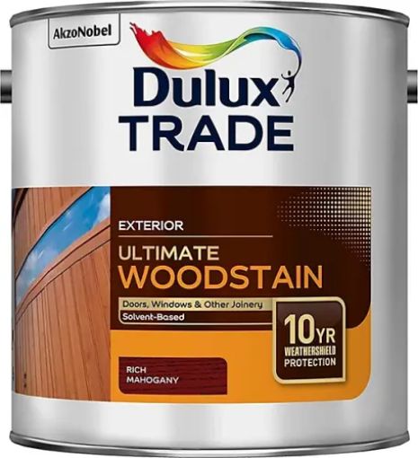 Picture of 2.5Ltr Rich Mahogany Dulux Trade Ultimate Woodstain