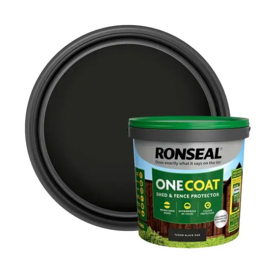 Picture of Onecoat Tudor Black Oak 9L Shed & Fence Protector